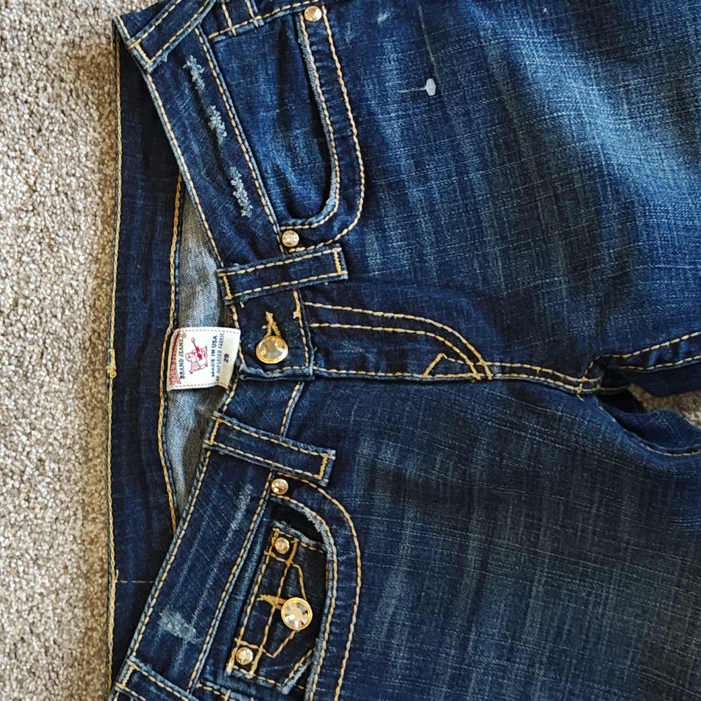 True Religion Jeans Med Lovest Disco Billy Blue Sz 29 - Picture 3 of 8